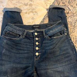 Judy Blue Distressed Skinny Fit Capri Jeans size 14w